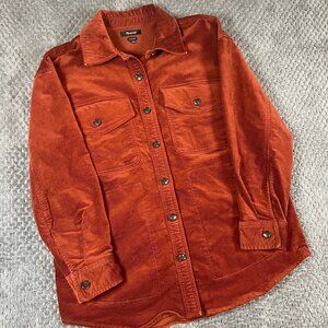 Madewell Women's Oversized Stained Mahogany Corduroy Shacket Size Medium